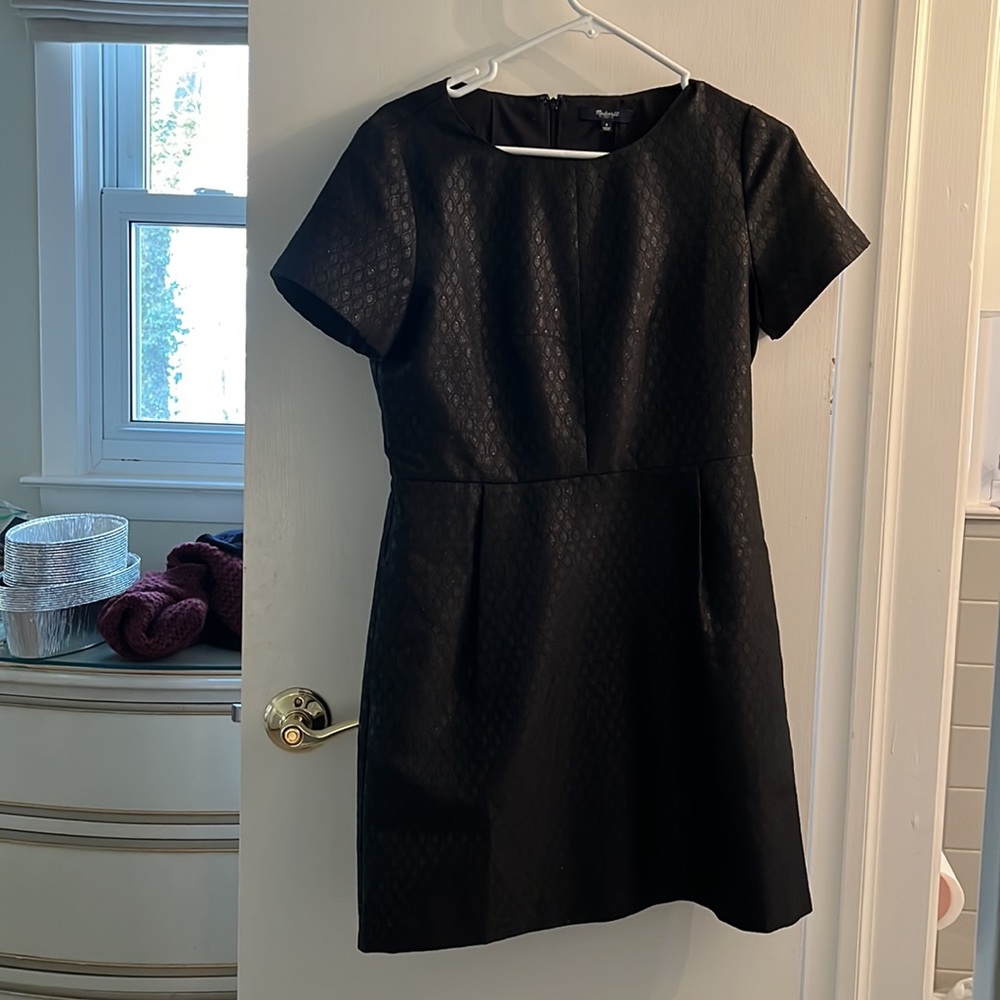 Madewell Black Shimmery Dress 6 - Picture 4 of 4